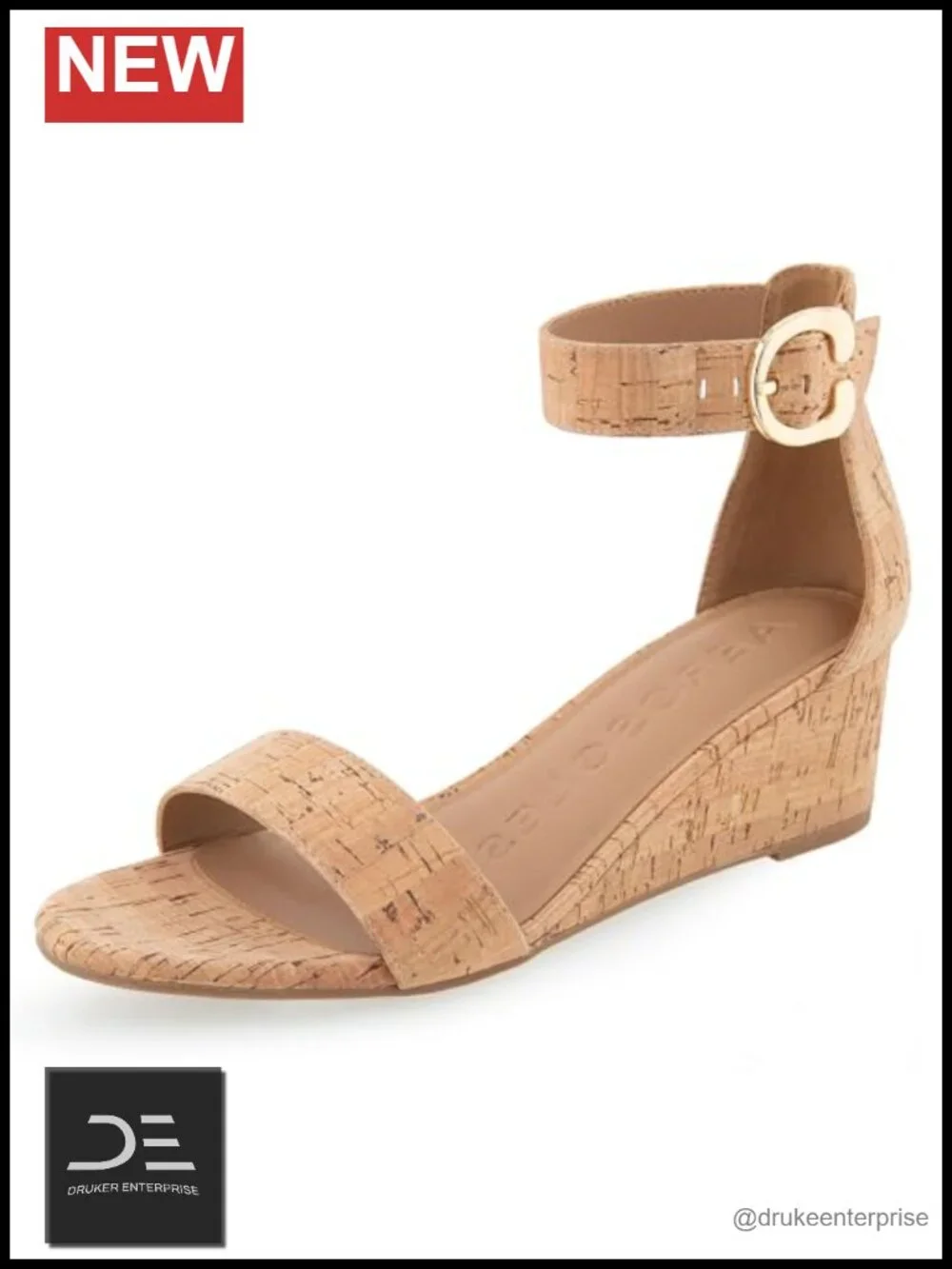 Women's Aerosoles Willis Ankle Strap Wedge Sandal, Cork Sole